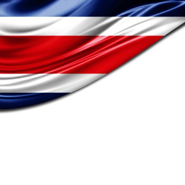 Kosta Rika bayrakla kopya alanı metin - 3d çizim için    