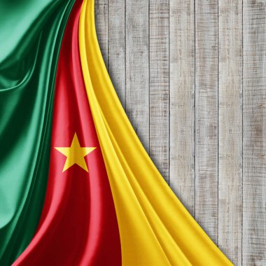 Kamerun bayrağı ile kopya alanı metin - 3d çizim için    