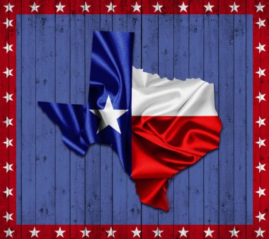 Texas arka plan kopya alanı için metin - 3d çizim ile    