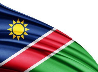 Namibya bayrağı ile kopya alanı metin - 3d çizim için    