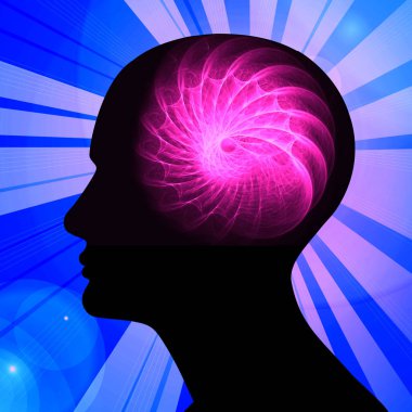  insan beyninin arka plan - 3d çizim