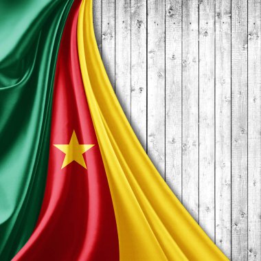 Kamerun bayrağı ile kopya alanı metin - 3d çizim için    