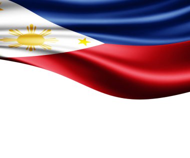Filipinler bayrağı ile kopya alanı metin - 3d çizim için    