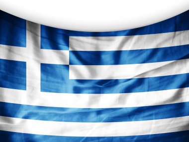 Yunanistan bayrağı ile kopya alanı metin - 3d çizim için    