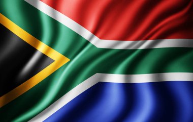 Metin - 3d illüstrasyon kopya yeri olan Güney Afrika'nın bayrağı    
