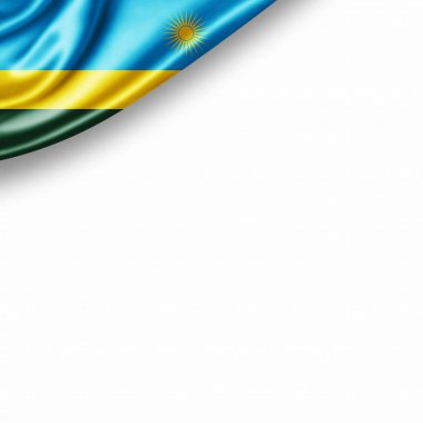 Ruanda bayrağı ile kopya alanı metin - 3d çizim için    