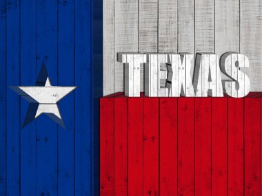 Texas bayrağı ile kopya alanı metin veya resimler 