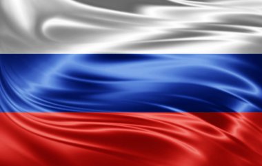 Rusya bayrağı ile kopya alanı metin - 3d çizim için    