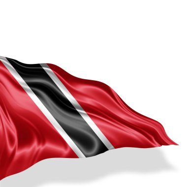 Tobago bayrağı ile kopya alanı metin - 3d çizim için    