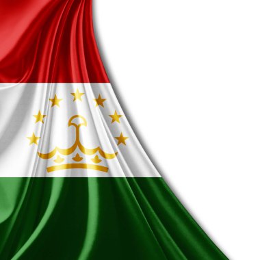 Tacikistan bayrağı ile kopya alanı metin - 3d çizim için    