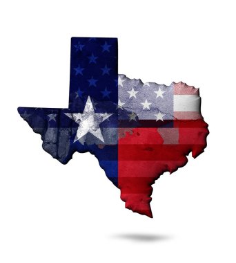 Texas bayrağı ile kopya alanı metin veya resimler 