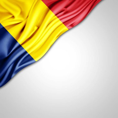 Romanya bayrağı ile kopya alanı metin - 3d çizim için    