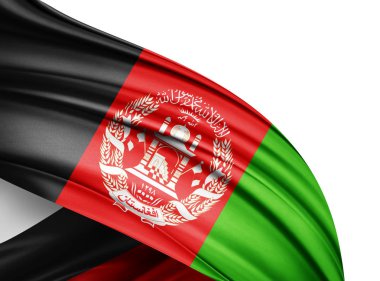 Afganistan bayrağı ile kopya alanı metin - 3d çizim için    