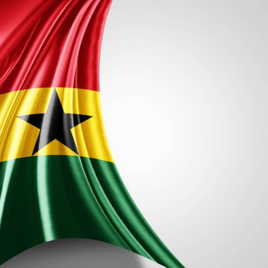 Gana bayrağı ile kopya alanı metin - 3d çizim için    