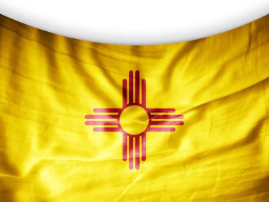New Mexico bayrağı ile kopya alanı metin - 3d çizim için    