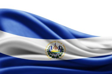 El Salvador bayrakla kopya alanı metin - 3d çizim için    