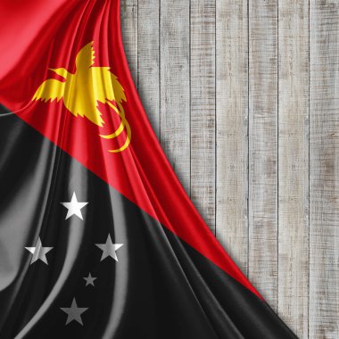 Yeni Gine bayrağı ile kopya alanı metin - 3d çizim için    