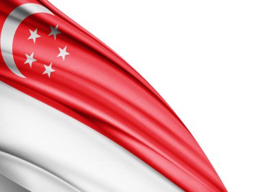 Singapur bayrağı ile kopya alanı metin - 3d çizim için    