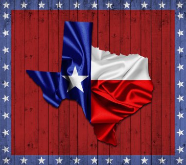 Texas arka plan kopya alanı için metin - 3d çizim ile    