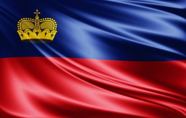 Lihtenştayn bayrağı ile kopya alanı metin - 3d çizim için    