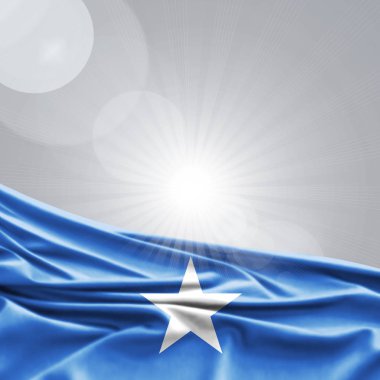 Somali bayrağı ile kopya alanı metin - 3d çizim için    