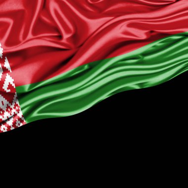 Beyaz Rusya bayrağı ile kopya alanı metin - 3d çizim için    