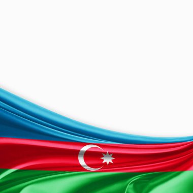 Azerbaycan bayrağı ile kopya alanı metin - 3d çizim için    