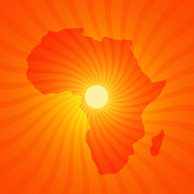 Afrika kıta Haritası, illüstrasyon 