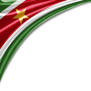 Surinam bayrağı ile kopya alanı metin - 3d çizim için    