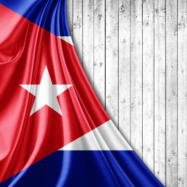 Küba bayrağı ile kopya alanı metin - 3d çizim için    