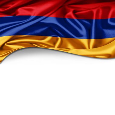 Ermenistan bayrağı ile kopya alanı metin - 3d çizim için    