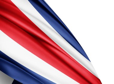 Kosta Rika bayrakla kopya alanı metin - 3d çizim için    