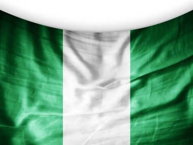 Nijerya bayrakla kopya alanı metin - 3d çizim için    