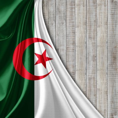 Cezayir bayrağı ile kopya alanı metin - 3d çizim için    