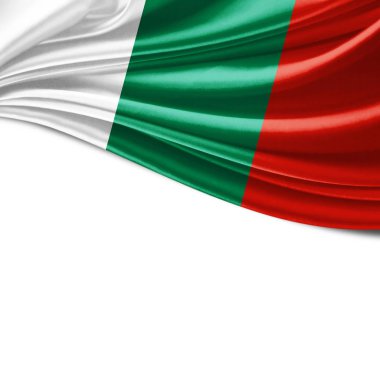 Bulgaristan bayrağı ile kopya alanı metin - 3d çizim için    