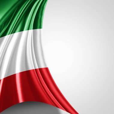 Kopya alanı için metin - 3d çizim ile İtalya'nın bayrağı    