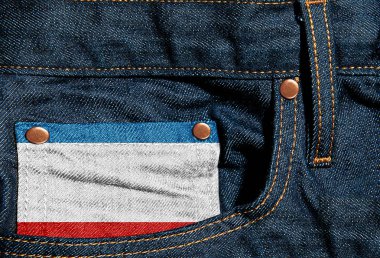 Metin - 3d illüstrasyon kopya alanı olan Kırım bayrağı    