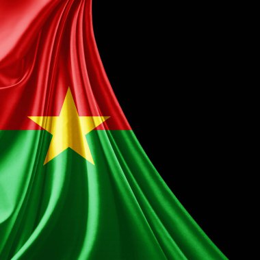 Burkina bayrağı ile kopya alanı metin - 3d çizim için    