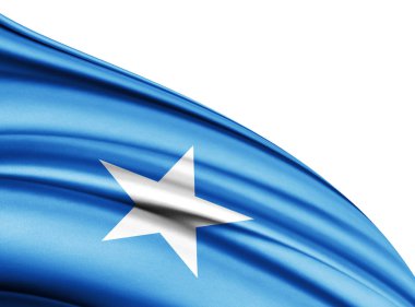 Somali bayrağı ile kopya alanı metin - 3d çizim için    