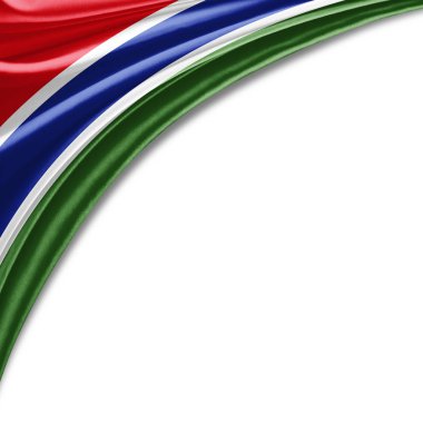 Gambiya bayrağı ile kopya alanı metin - 3d çizim için    