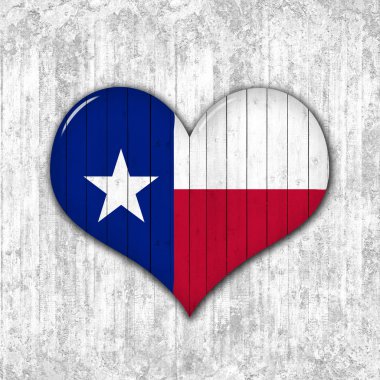 taxas bayrağı, metin veya görüntüler için kopya alanı ile kalp şekli 