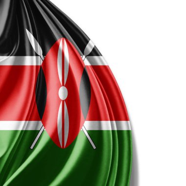 Metin - 3d illüstrasyon kopya alanı olan Kenya'nın bayrağı    