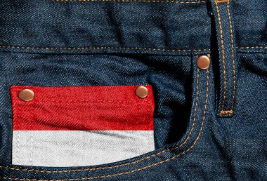 Endonezya bayrağı kot - 3d şekil