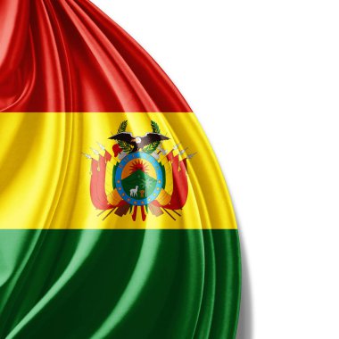 Bolivya'nın bayrakla kopya alanı metin - 3d çizim için    