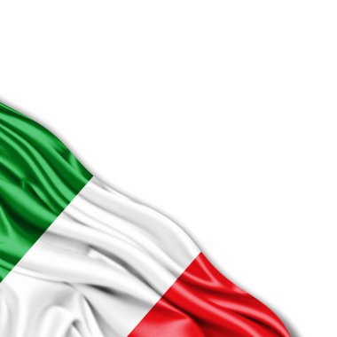 Kopya alanı için metin - 3d çizim ile İtalya'nın bayrağı    