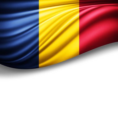 Çad bayrağı ile kopya alanı metin - 3d çizim için    