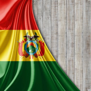 Bolivya'nın bayrakla kopya alanı metin - 3d çizim için    