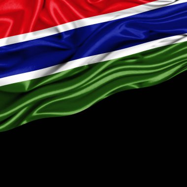 Gambiya bayrağı ile kopya alanı metin - 3d çizim için    