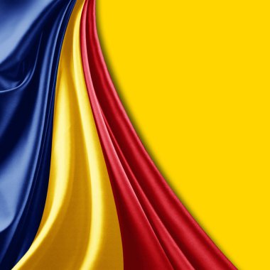 Romanya bayrağı ile kopya alanı metin - 3d çizim için    