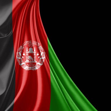 Afganistan bayrağı ile kopya alanı metin - 3d çizim için    